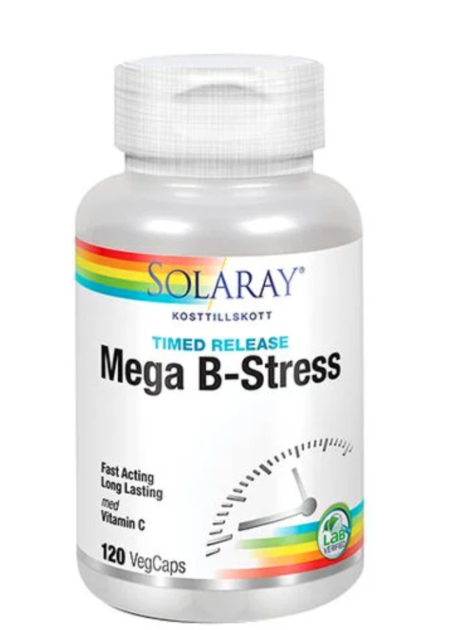 Solaray - Mega B-Stress, 120 kapslar