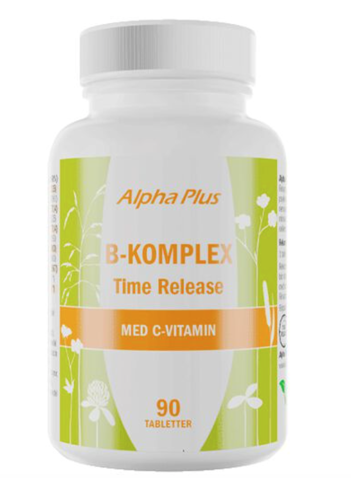 Alpha Plus - B-komplex Time Release, 90 tabletter
