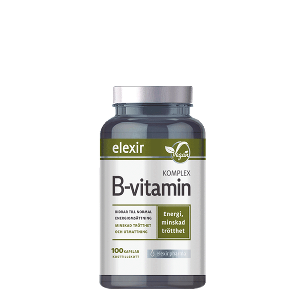 Elexir Pharma B-vitamin Komplex, 100 veg. kapslar 