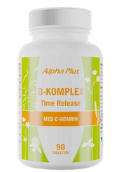 Alpha Plus - B-komplex Time Release, 90 tabletter